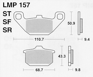Колодки дискового тормоза AP Racing LMP157 SR  (FDB339 / FA085)