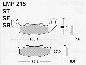 Колодки дискового тормоза AP Racing LMP215 ST  (FDB508 / FA141)