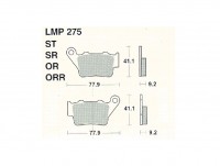 Колодки дискового тормоза AP Racing LMP275 ORR (FDB2005 / FA208 / FA213)