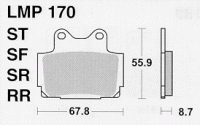 Колодки дискового тормоза AP Racing LMP170 ST  (FDB386 / FA104)