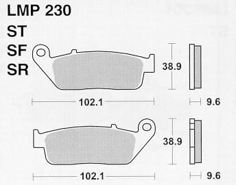 Колодки дискового тормоза AP Racing LMP230 SR  (FDB664 / FA196)