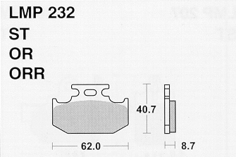 Колодки дискового тормоза AP Racing LMP232 OR  (FDB659 / FA152)