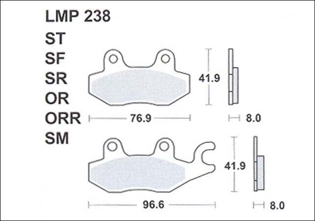 Колодки дискового тормоза AP Racing LMP238 SR  (FDB631 / FA165)
