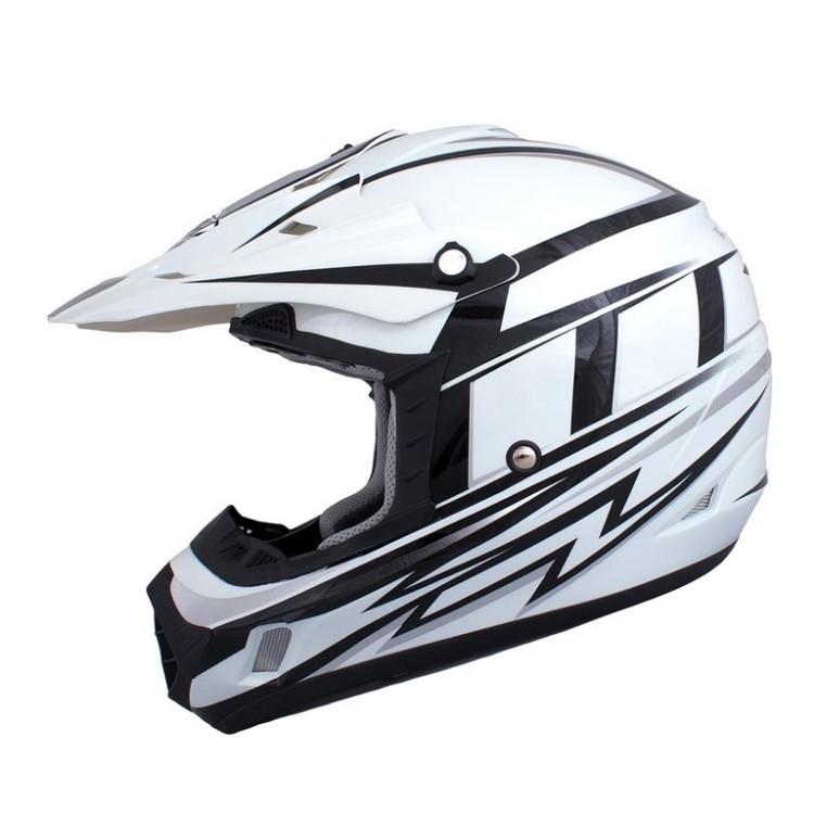 Шлем кроссовый THH TX-12 серебристо-белый - S