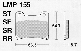 Колодки дискового тормоза AP Racing LMP155 ST  (FDB337 / FA088)
