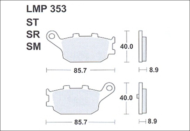 Колодки дискового тормоза AP Racing LMP353 SM  (FDB2130 / FA358)