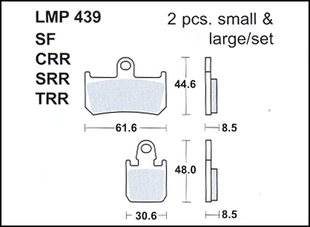 Колодки дискового тормоза AP Racing LMP439 CRR  (FDB2217 / FA442)