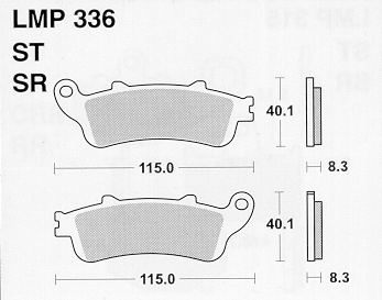 Колодки дискового тормоза AP Racing LMP336 SR  (FDB2098 / FDB2073 / FDB2075 / FA261 / FA281)