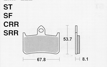 Колодки дискового тормоза AP Racing LMP222 SRR  (FDB533 / FA187)