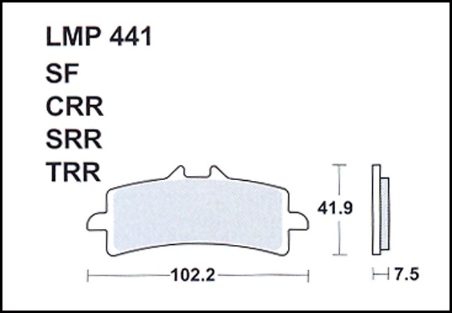 Колодки дискового тормоза AP Racing LMP441 SF  (FDB2260 / FDB2218 / FA447 / LMP501)