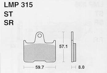 Колодки дискового тормоза AP Racing LMP315 SR  (FDB2111 / FA254)