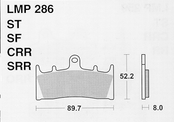 Колодки дискового тормоза AP Racing LMP286 SF  (FDB873 / FA188)