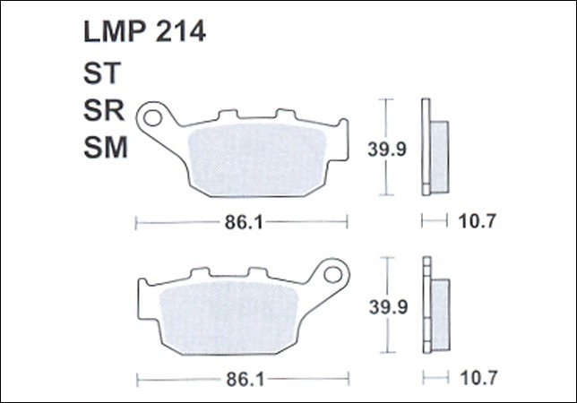 Колодки дискового тормоза AP Racing LMP214 SR  (FDB531 / FA140)