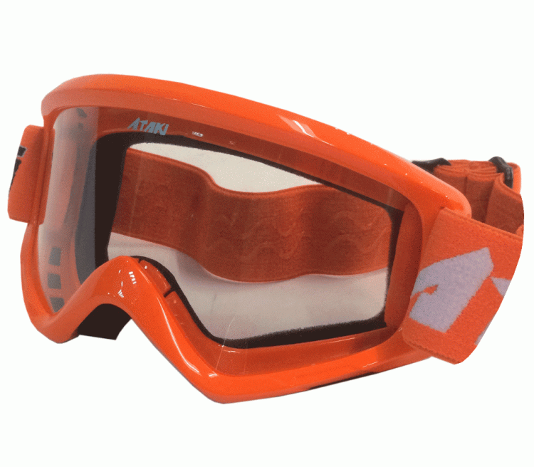 Очки для мотокросса ATAKI HB-319 оранжевые глянцевые